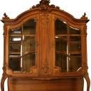 Large Antique French Buffet/Sideboard, 1900 Louis XV, Orig Beveled Glass Doors
