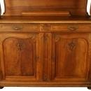 Large Antique French Buffet/Sideboard, 1900 Louis XV, Orig Beveled Glass Doors