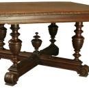 Antique French Dining Table, Rectangular, Oak, Carvings, Heavy, Petite Size