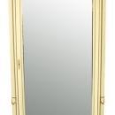 Antique French Louis XVI Painted Armoire Wardrobe, Navy/Gold/Cream, Mirror Door