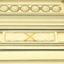 Antique French Louis XVI Painted Armoire Wardrobe, Navy/Gold/Cream, Mirror Door