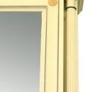 Antique French Louis XVI Painted Armoire Wardrobe, Navy/Gold/Cream, Mirror Door