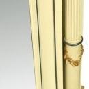 Antique French Louis XVI Painted Armoire Wardrobe, Navy/Gold/Cream, Mirror Door