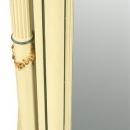 Antique French Louis XVI Painted Armoire Wardrobe, Navy/Gold/Cream, Mirror Door