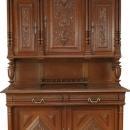Antique French Carved Panel Doors Renaissance Henry II Oak Buffet Server Hutch