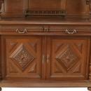 Antique French Carved Panel Doors Renaissance Henry II Oak Buffet Server Hutch