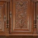 Antique French Carved Panel Doors Renaissance Henry II Oak Buffet Server Hutch