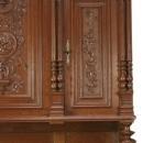 Antique French Carved Panel Doors Renaissance Henry II Oak Buffet Server Hutch