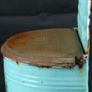 Antique Flemish Blue Enamel Salt Container Zout Sel Box