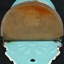 Antique Flemish Blue Enamel Salt Container Zout Sel Box