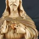 Antique French Art Deco Chalk Bust Jesus Sacred Heart