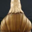 Antique French Art Deco Chalk Bust Jesus Sacred Heart
