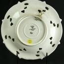 Vintage Italian Majolica Capodimonte Reticulated Plate with Goddess & Unicorn