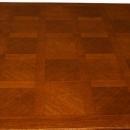 Large Vintage French Dining Table, Renaissance Style, Wrought Iron, Parquet Top
