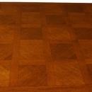 Large Vintage French Dining Table, Renaissance Style, Wrought Iron, Parquet Top