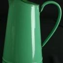 Shabby Style Antique French Country Green Enamelware Pitcher makes a great Vase