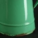 Shabby Style Antique French Country Green Enamelware Pitcher makes a great Vase