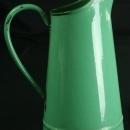 Shabby Style Antique French Country Green Enamelware Pitcher makes a great Vase