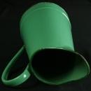 Shabby Style Antique French Country Green Enamelware Pitcher makes a great Vase