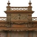 Antique French Renaissance Server/Buffet, Carved Walnut, Marble Slab Top