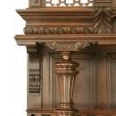 Antique French Renaissance Server/Buffet, Carved Walnut, Marble Slab Top