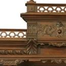 Antique French Renaissance Server/Buffet, Carved Walnut, Marble Slab Top