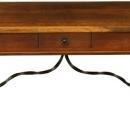 Vintage 1950 Spanish Mission Coffee Table, Solid Oak & Iron