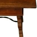 Vintage 1950 Spanish Mission Coffee Table, Solid Oak & Iron