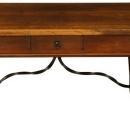 Vintage 1950 Spanish Mission Coffee Table, Solid Oak & Iron
