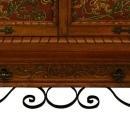 Massive Vintage French Oak Sideboard, Carved/Painted Gryphons/Lions Rampant