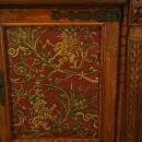 Massive Vintage French Oak Sideboard, Carved/Painted Gryphons/Lions Rampant