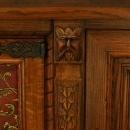 Massive Vintage French Oak Sideboard, Carved/Painted Gryphons/Lions Rampant