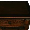 Large, Heavily Carved 1930 Spanish Oak Sideboard, Wrought Iron Hardware
