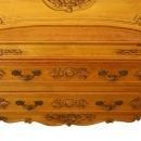 Vintage 1950 French Oak Secretary/Desk, Exceptional Carving, Fleur de Lis Motif