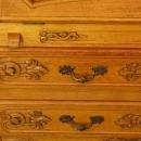 Vintage 1950 French Oak Secretary/Desk, Exceptional Carving, Fleur de Lis Motif