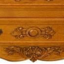 Vintage 1950 French Oak Secretary/Desk, Exceptional Carving, Fleur de Lis Motif