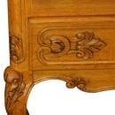 Vintage 1950 French Oak Secretary/Desk, Exceptional Carving, Fleur de Lis Motif
