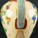 Large Vintage Italian Majolica Painted Pitcher Vase