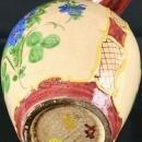 Large Vintage Italian Majolica Painted Pitcher Vase