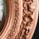 Antique French Convex Glass Framed Chalkware Sculpture of Jesus & Sacred Heart