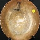 Antique French Convex Glass Framed Chalkware Sculpture of Jesus & Sacred Heart