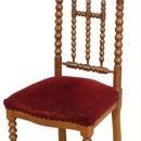 Antique French Prayer Chair or Prie Dieu Kneeler Chair, Mahogany Spindle Design
