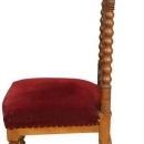 Antique French Prayer Chair or Prie Dieu Kneeler Chair, Mahogany Spindle Design