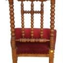 Antique French Prayer Chair or Prie Dieu Kneeler Chair, Mahogany Spindle Design