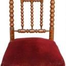 Antique French Prayer Chair or Prie Dieu Kneeler Chair, Mahogany Spindle Design