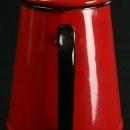 Vintage Bright Red Polish Enamelware Kettle or Teakettle for your Retro Kitchen