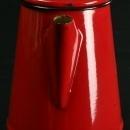 Vintage Bright Red Polish Enamelware Kettle or Teakettle for your Retro Kitchen