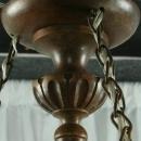 Vintage French Gothic Renaissance Chandelier, 6 Arms, Dragons, Carved Oak