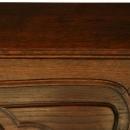 Vintage 1950 French Secretary, Louis XV, Oak, Curvy Front, Carvings