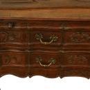 Vintage 1950 French Secretary, Louis XV, Oak, Curvy Front, Carvings